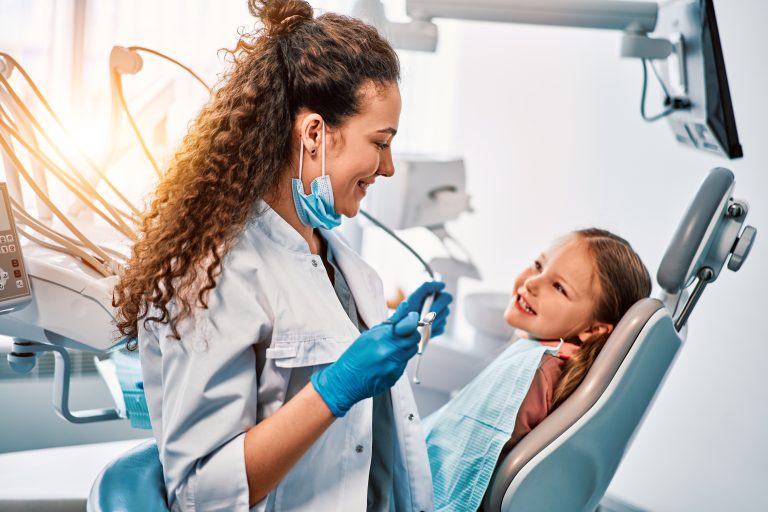 Child at children's dental office