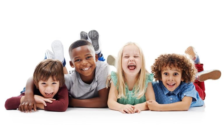 Happy child smiling at dental office