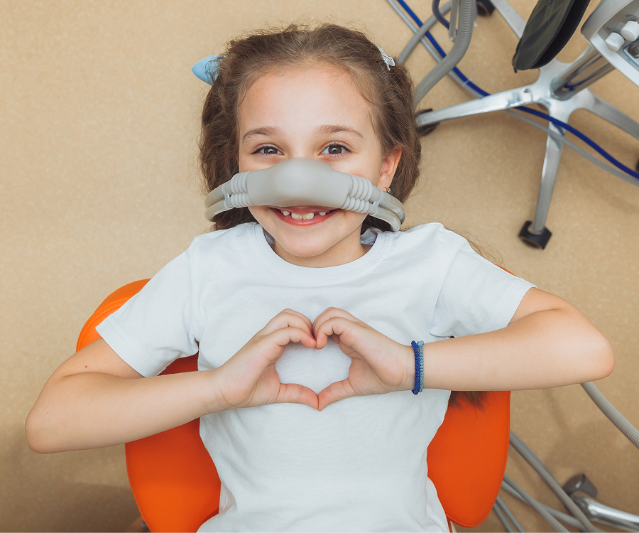 Child receiving conscious sedation at Masonboro Kids Dentistry in Wilmington